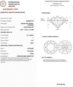 Kim Cương CVD Lab Grown 12.59 Ly F - Giá Khuyến Mãi Mừng Năm Mới 2023 - Siêu Ưu Đãi Chỉ Còn 720 Triệu